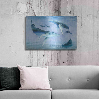 Luxe Metal Art 'Ocean Adventure Collection A' by Grace Popp Metal Wall Art,36x24