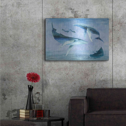 Luxe Metal Art 'Ocean Adventure Collection A' by Grace Popp Metal Wall Art,36x24