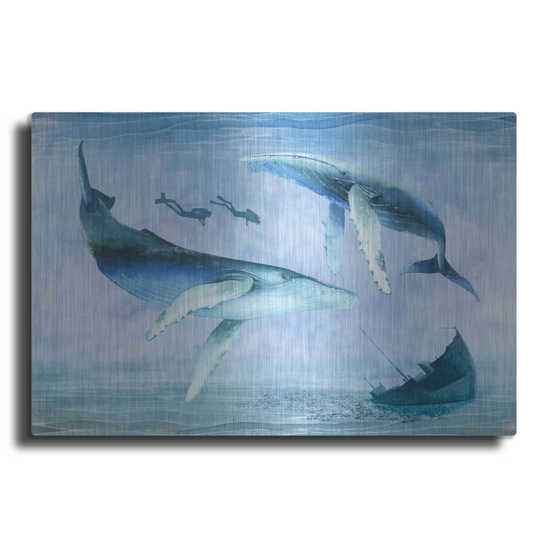 Luxe Metal Art 'Ocean Adventure Collection A' by Grace Popp Metal Wall Art