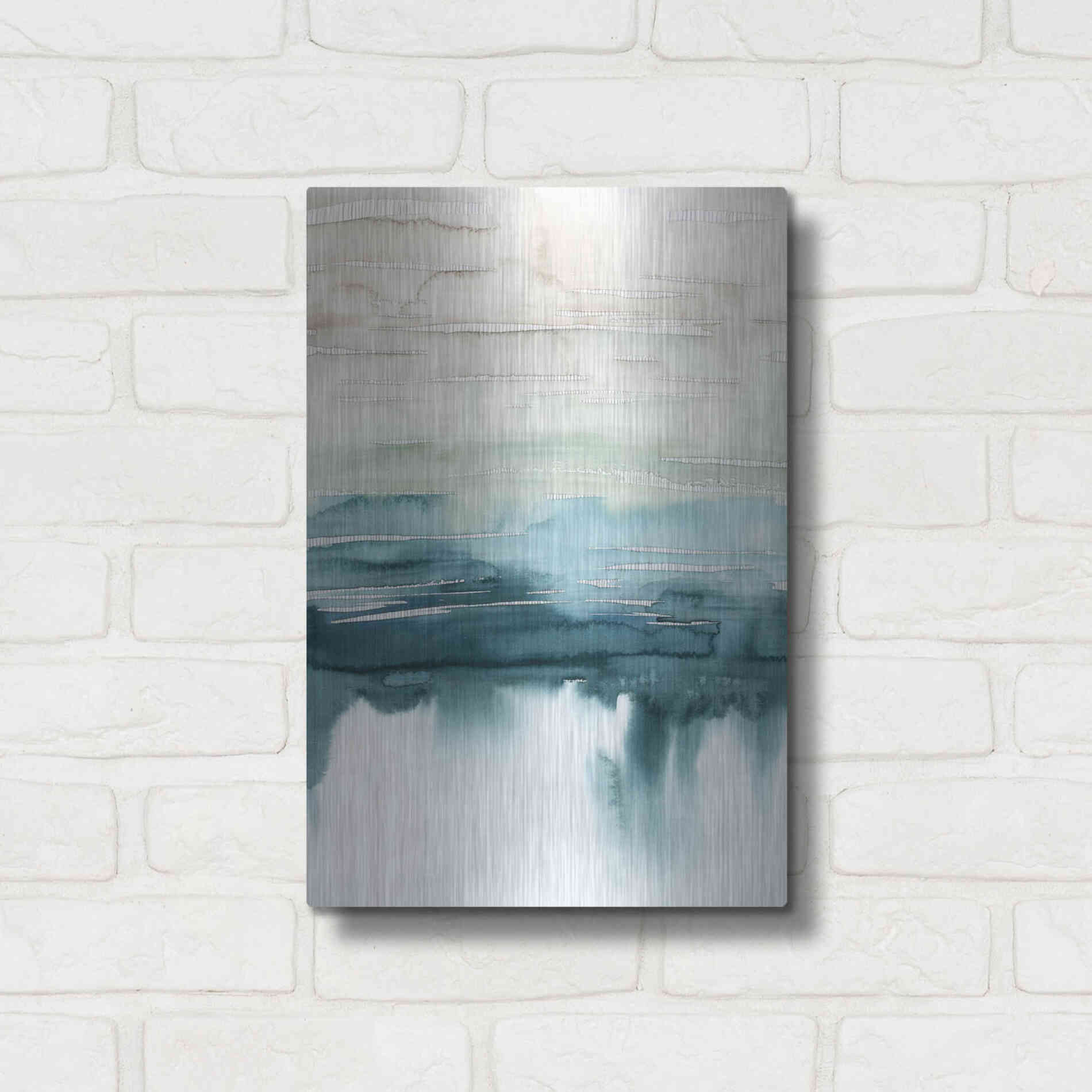 Luxe Metal Art 'Organic Cascade I' by Grace Popp Metal Wall Art,12x16