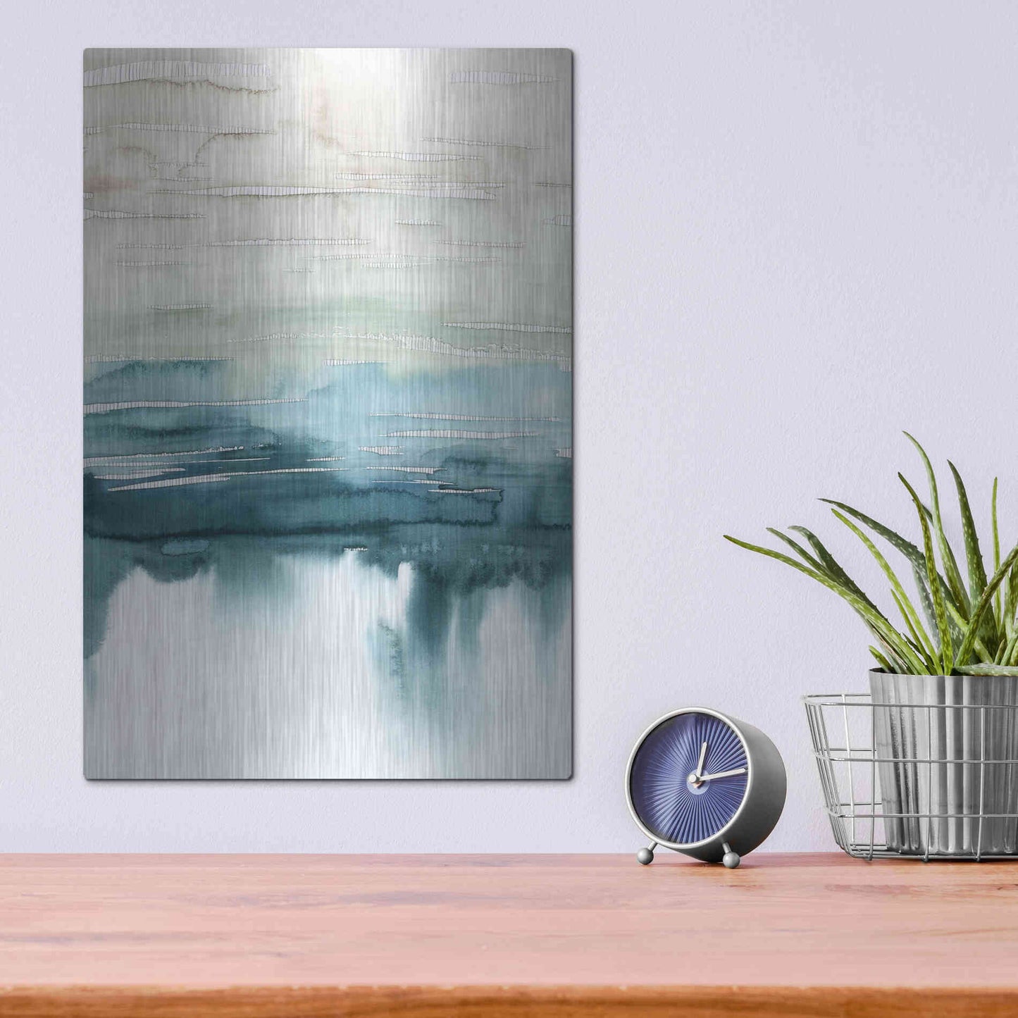 Luxe Metal Art 'Organic Cascade I' by Grace Popp Metal Wall Art,12x16