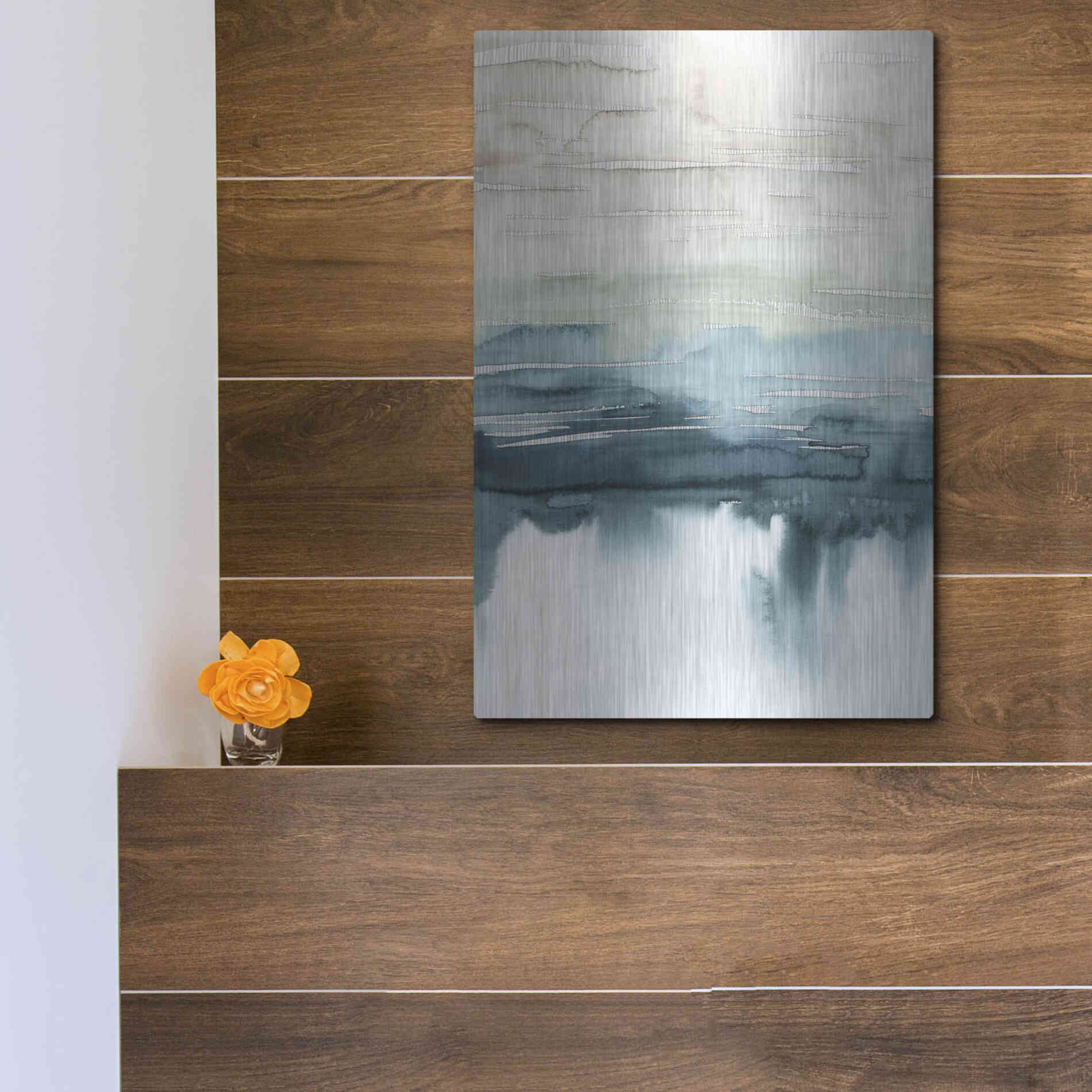 Luxe Metal Art 'Organic Cascade I' by Grace Popp Metal Wall Art,12x16