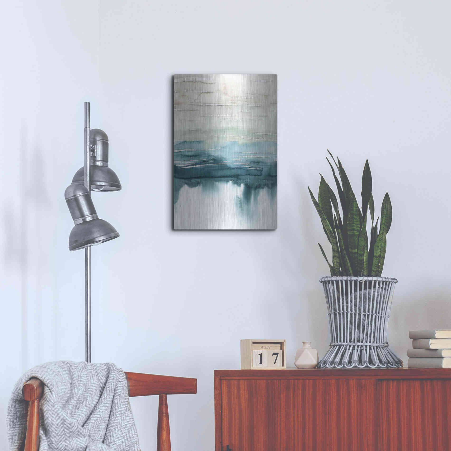 Luxe Metal Art 'Organic Cascade I' by Grace Popp Metal Wall Art,16x24