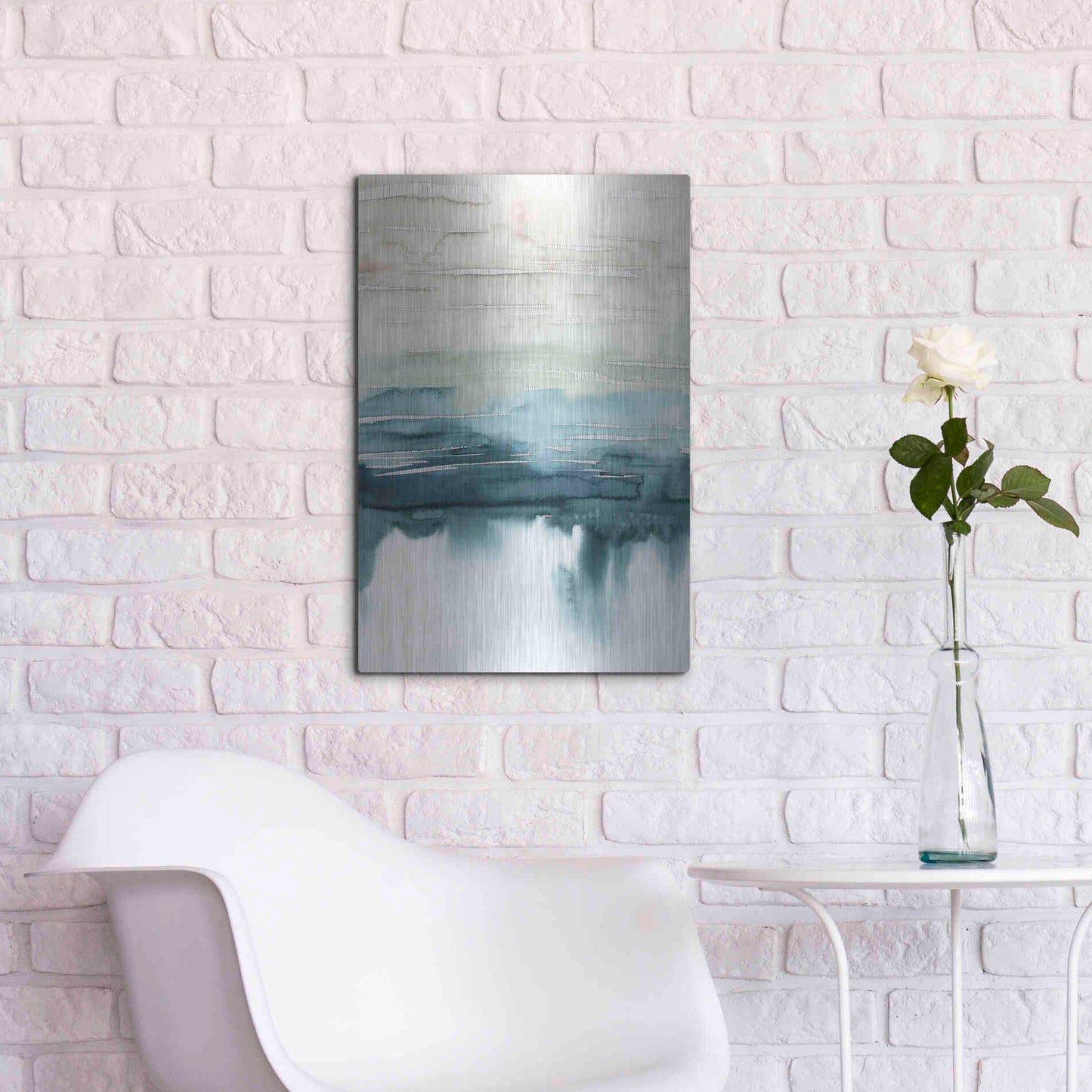 Luxe Metal Art 'Organic Cascade I' by Grace Popp Metal Wall Art,16x24