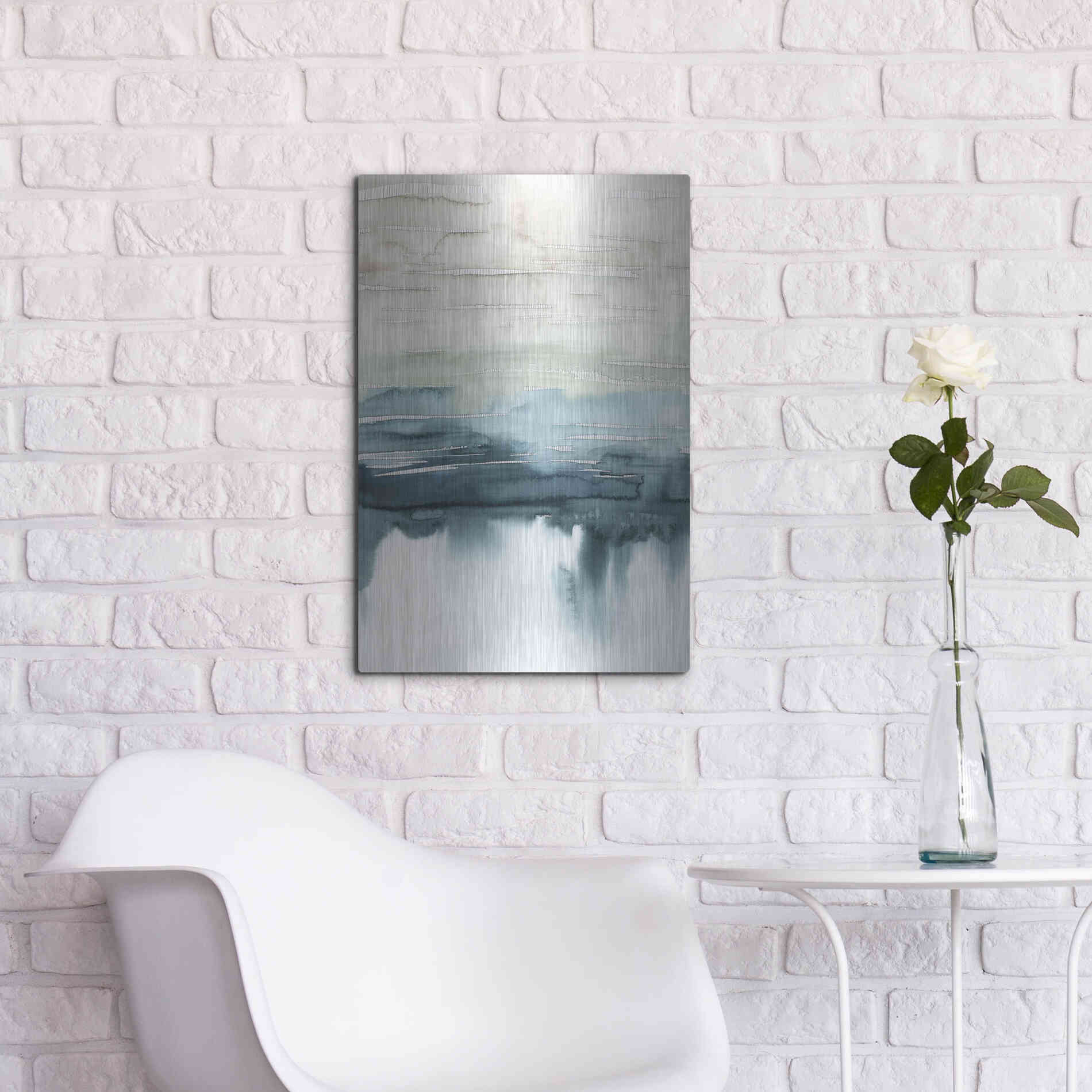 Luxe Metal Art 'Organic Cascade I' by Grace Popp Metal Wall Art,16x24