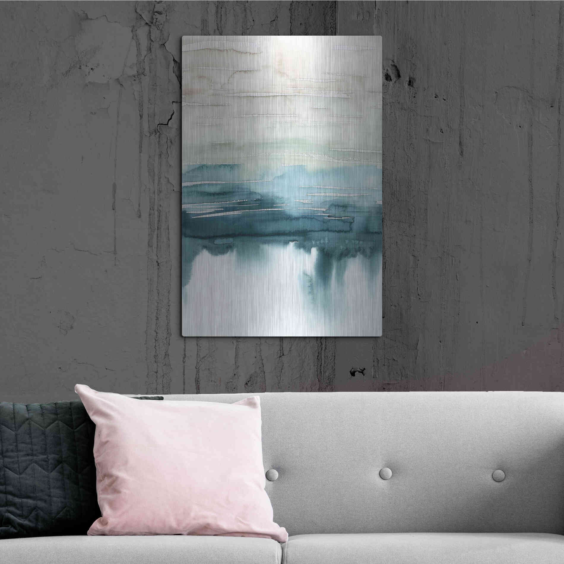 Luxe Metal Art 'Organic Cascade I' by Grace Popp Metal Wall Art,24x36