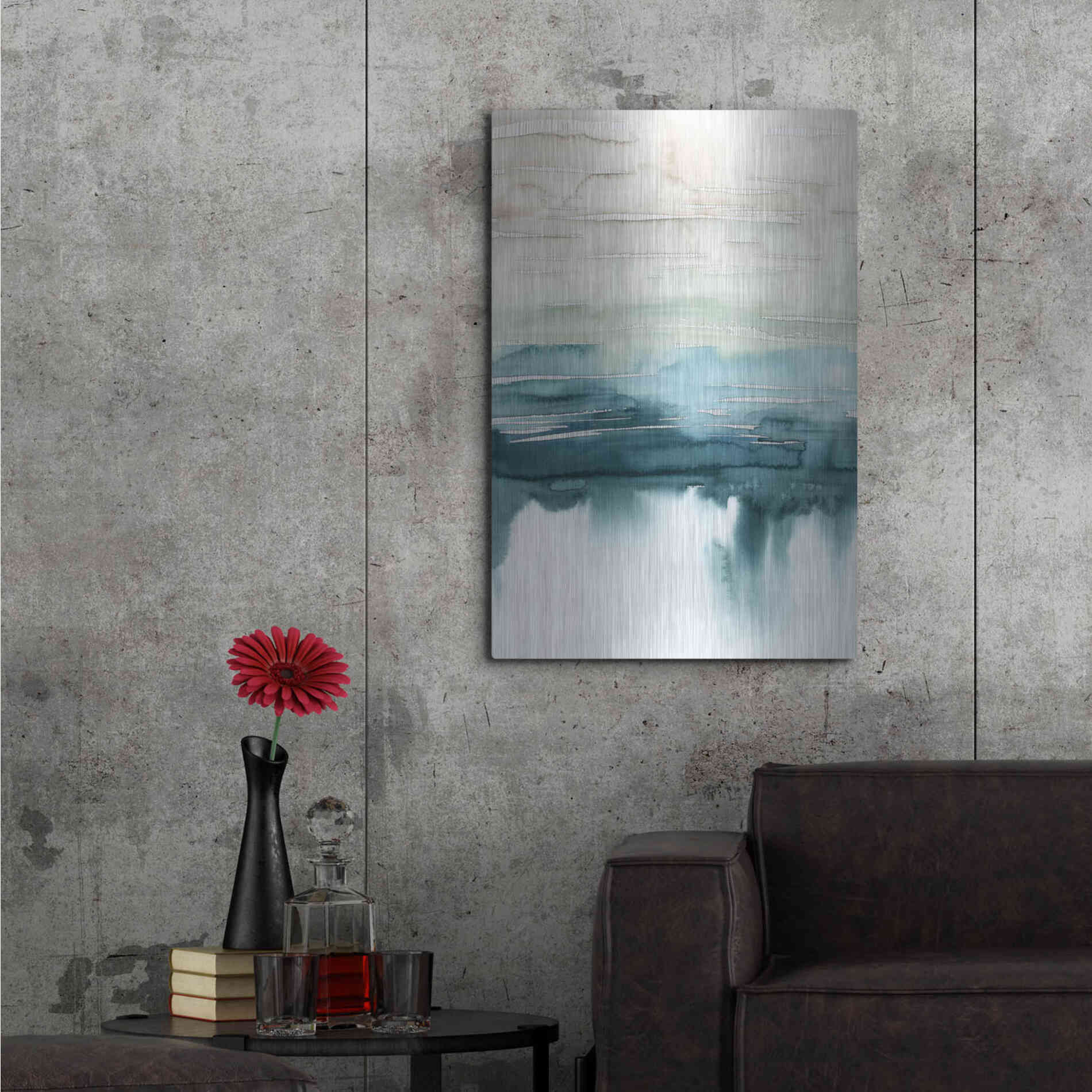 Luxe Metal Art 'Organic Cascade I' by Grace Popp Metal Wall Art,24x36