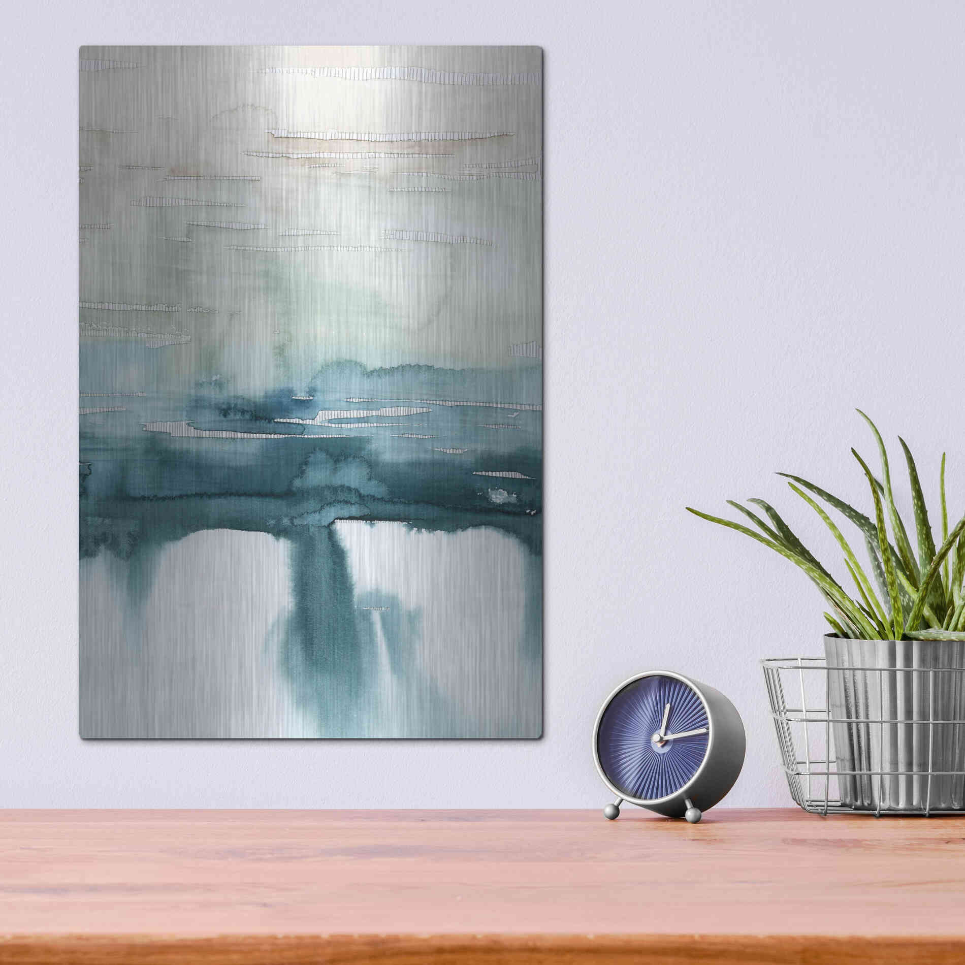 Luxe Metal Art 'Organic Cascade II' by Grace Popp Metal Wall Art,12x16