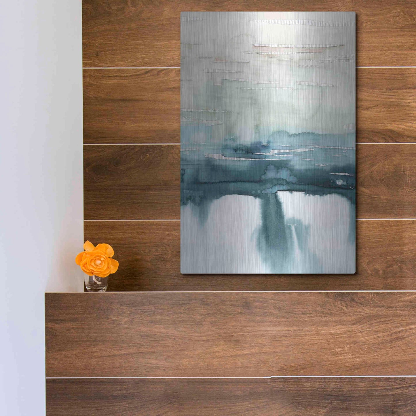 Luxe Metal Art 'Organic Cascade II' by Grace Popp Metal Wall Art,12x16