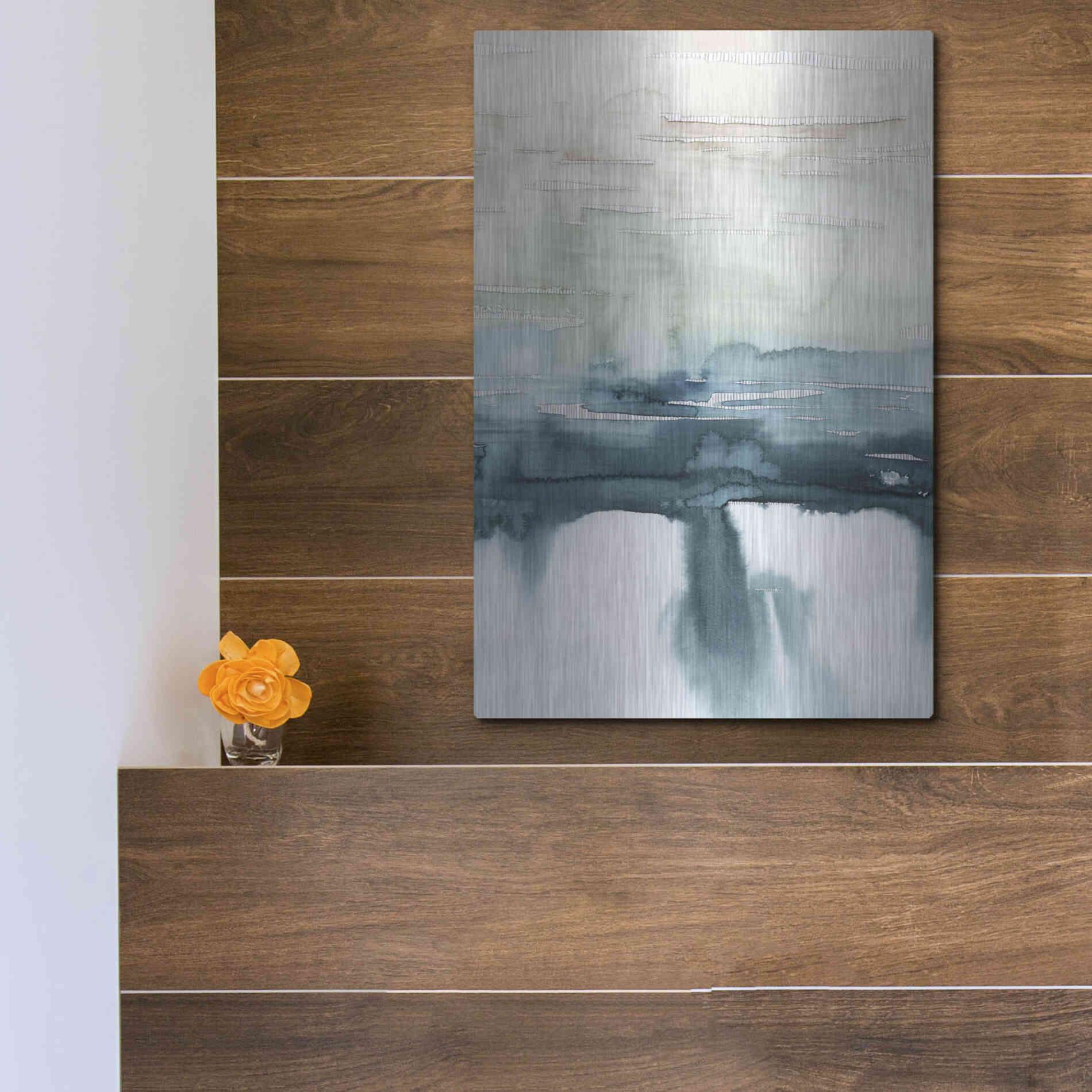 Luxe Metal Art 'Organic Cascade II' by Grace Popp Metal Wall Art,12x16