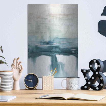 Luxe Metal Art 'Organic Cascade II' by Grace Popp Metal Wall Art,12x16