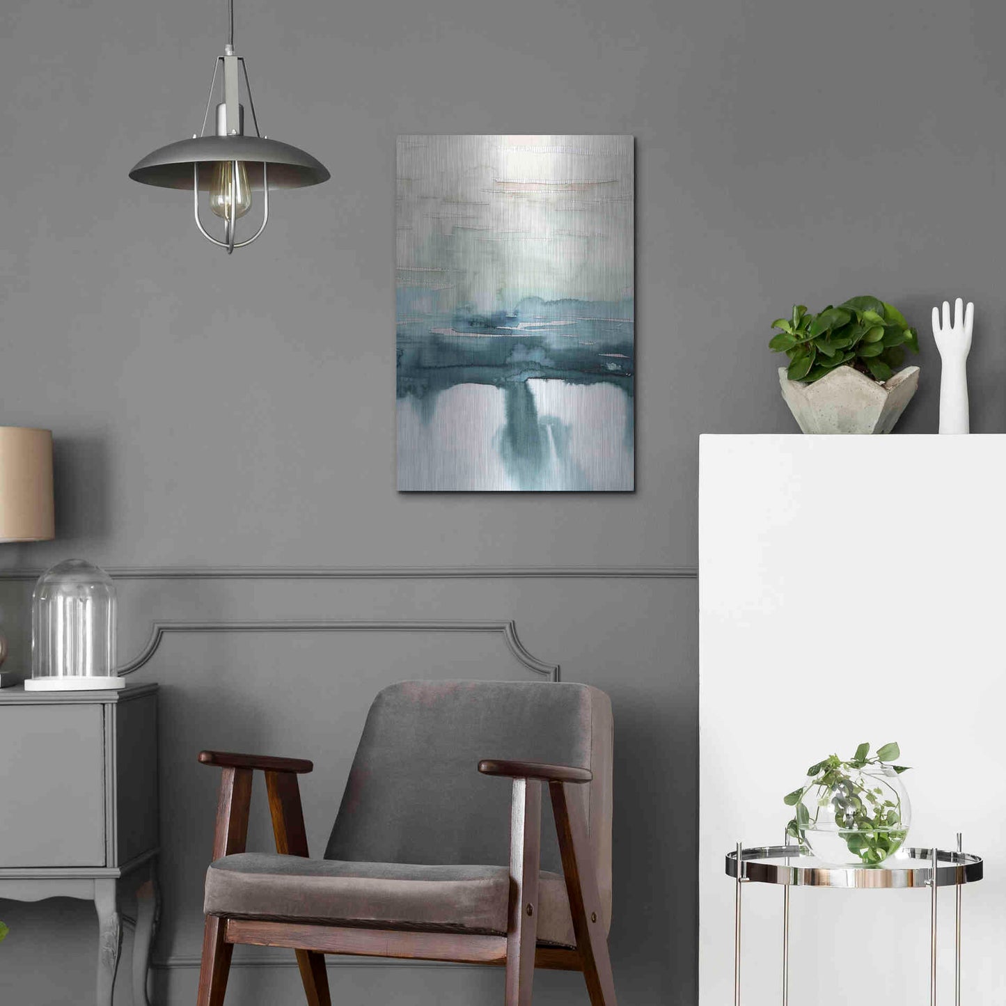 Luxe Metal Art 'Organic Cascade II' by Grace Popp Metal Wall Art,16x24