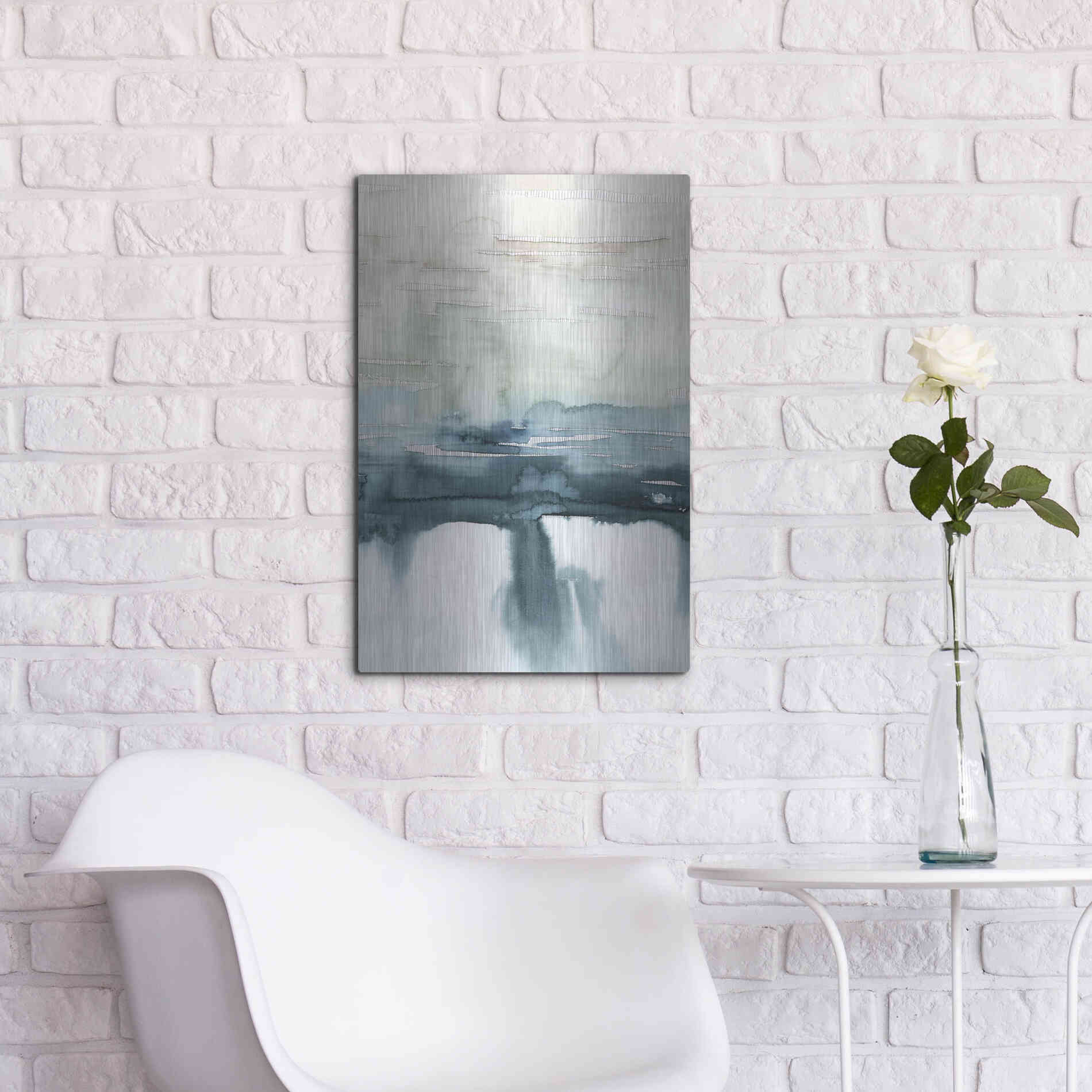 Luxe Metal Art 'Organic Cascade II' by Grace Popp Metal Wall Art,16x24