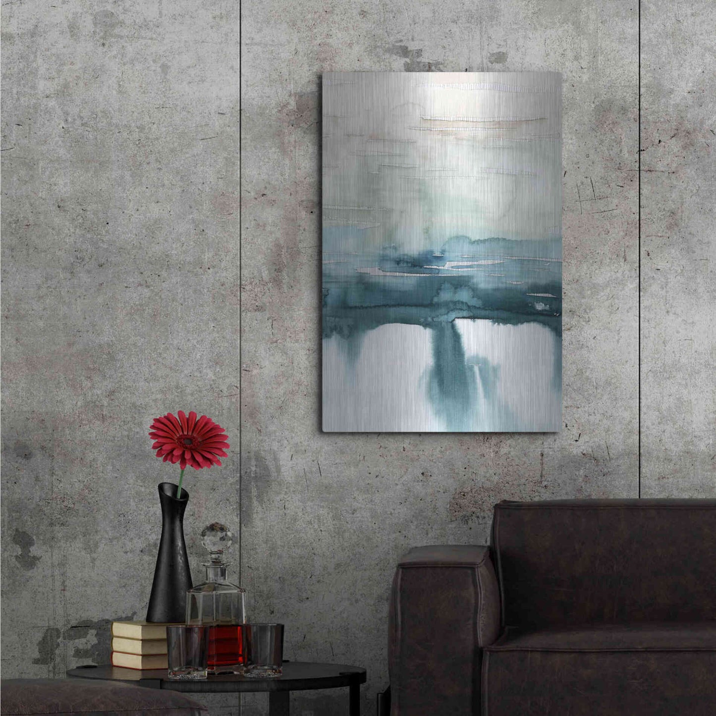 Luxe Metal Art 'Organic Cascade II' by Grace Popp Metal Wall Art,24x36