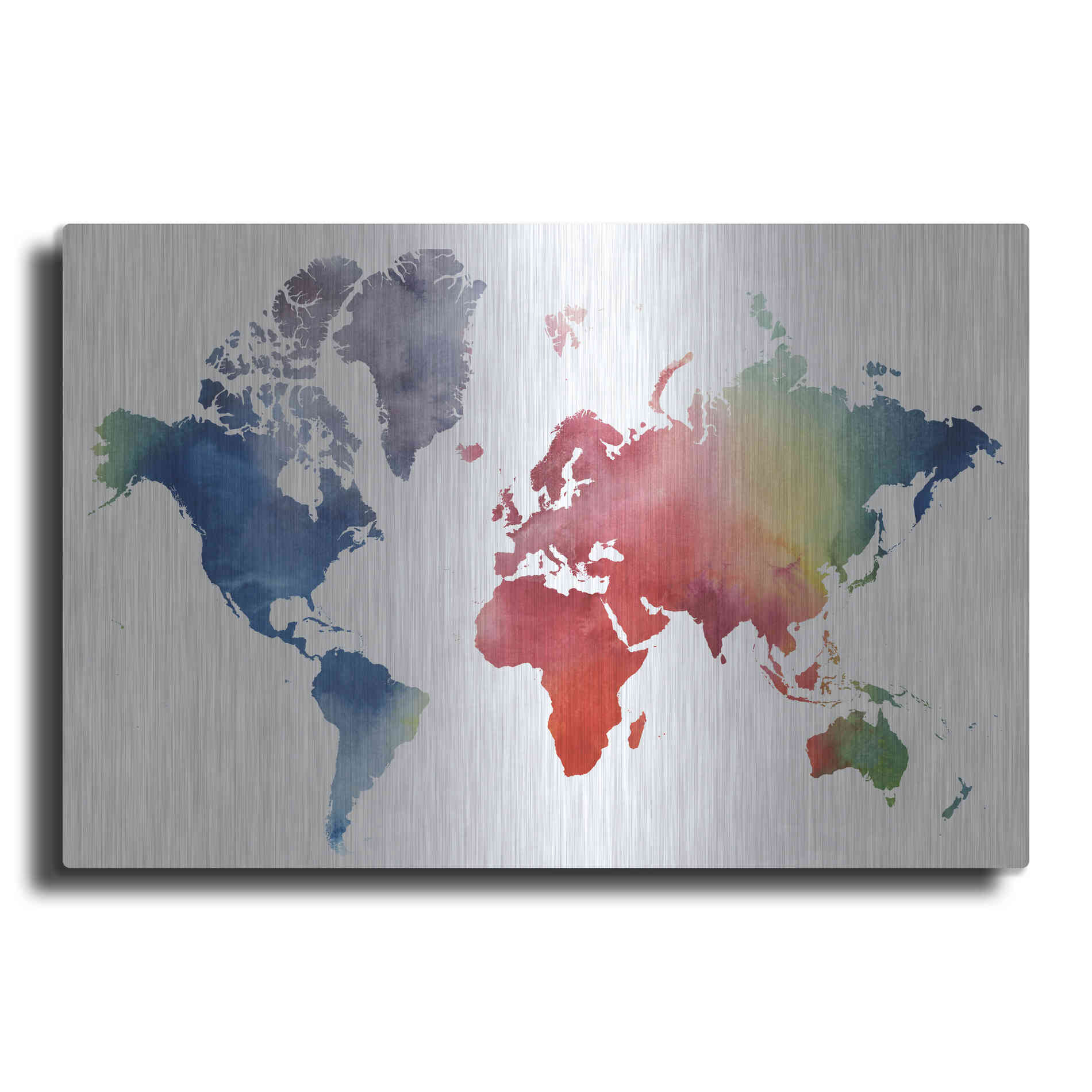 Luxe Metal Art 'Rainbow World' by Grace Popp Metal Wall Art