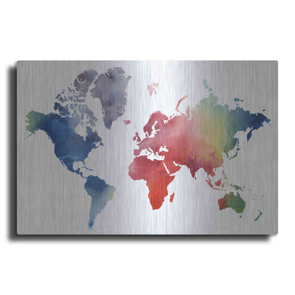 Luxe Metal Art 'Rainbow World' by Grace Popp Metal Wall Art