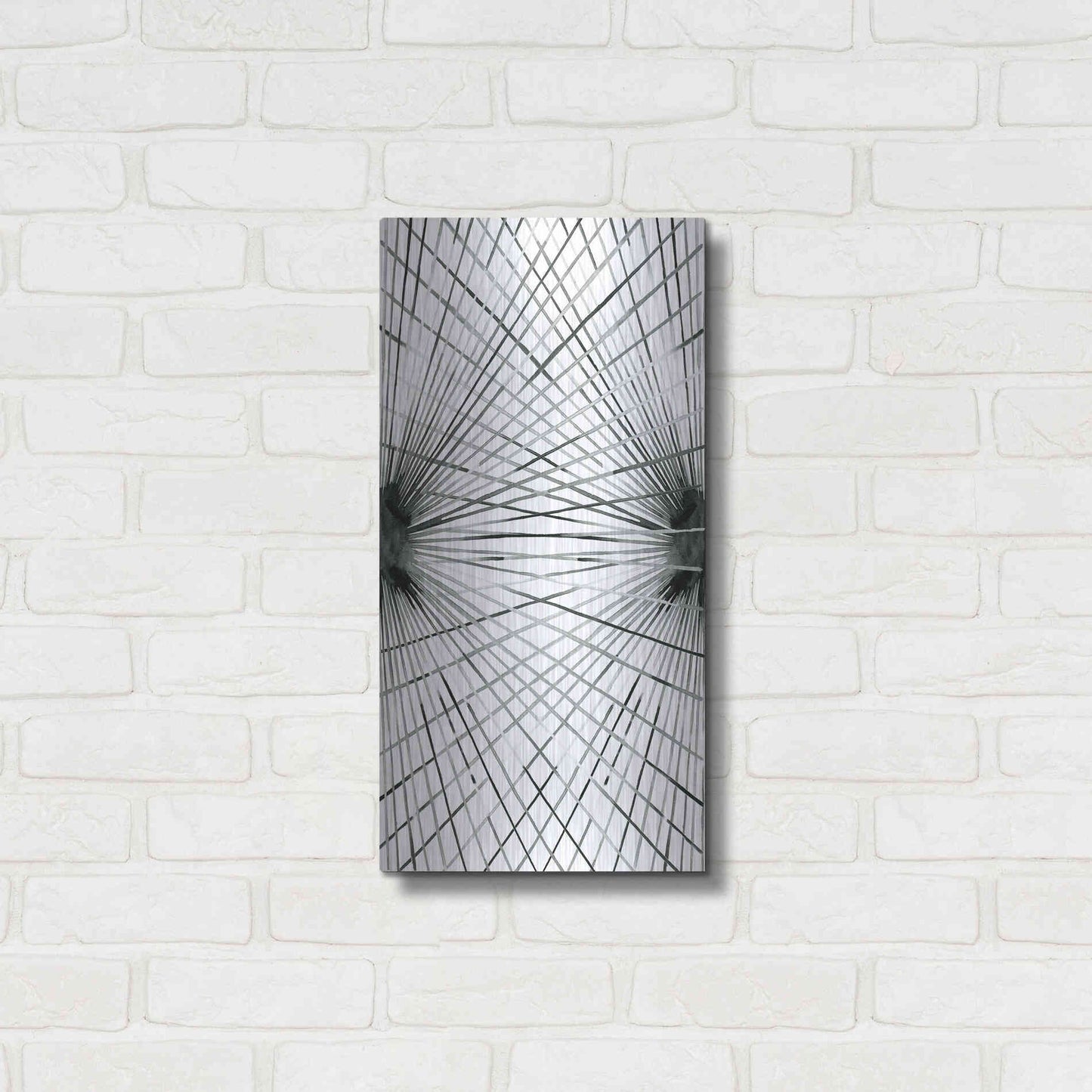 Luxe Metal Art 'Rays IV' by Grace Popp Metal Wall Art,12x24