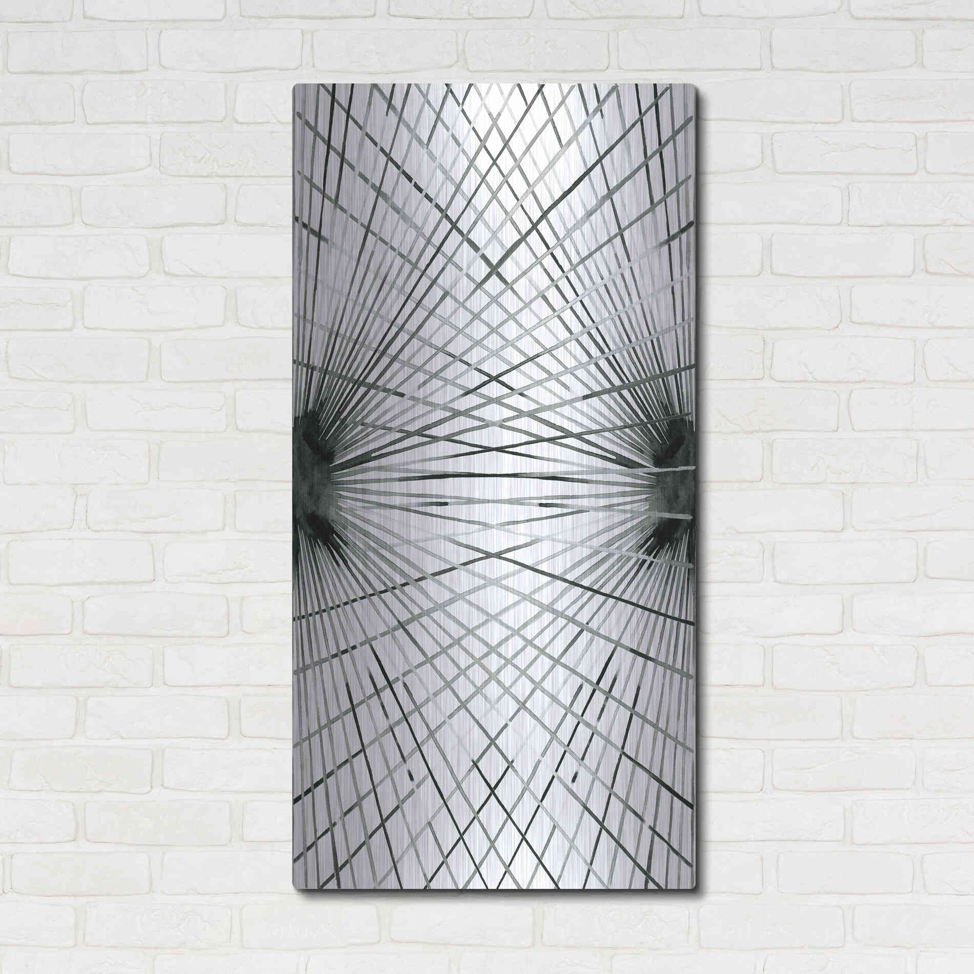 Luxe Metal Art 'Rays IV' by Grace Popp Metal Wall Art,24x48