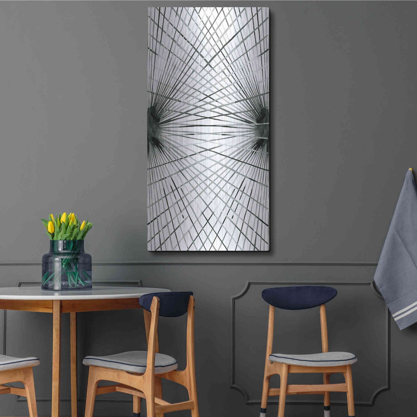 Luxe Metal Art 'Rays IV' by Grace Popp Metal Wall Art,24x48