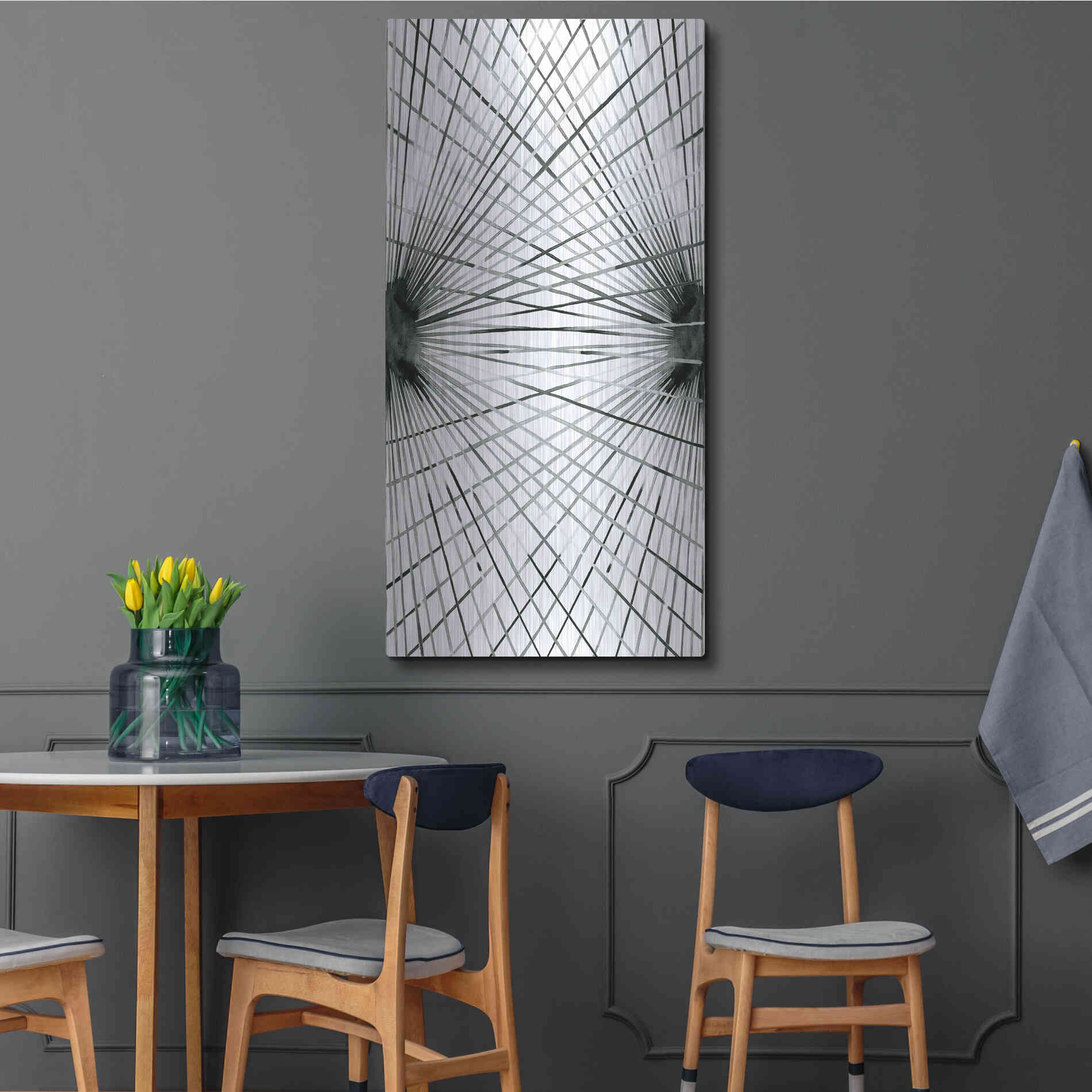 Luxe Metal Art 'Rays IV' by Grace Popp Metal Wall Art,24x48