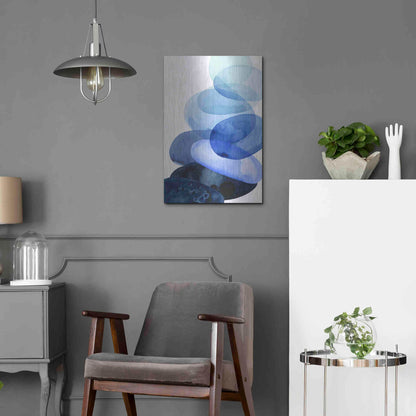 Luxe Metal Art 'River Worn Pebbles I' by Grace Popp Metal Wall Art,16x24