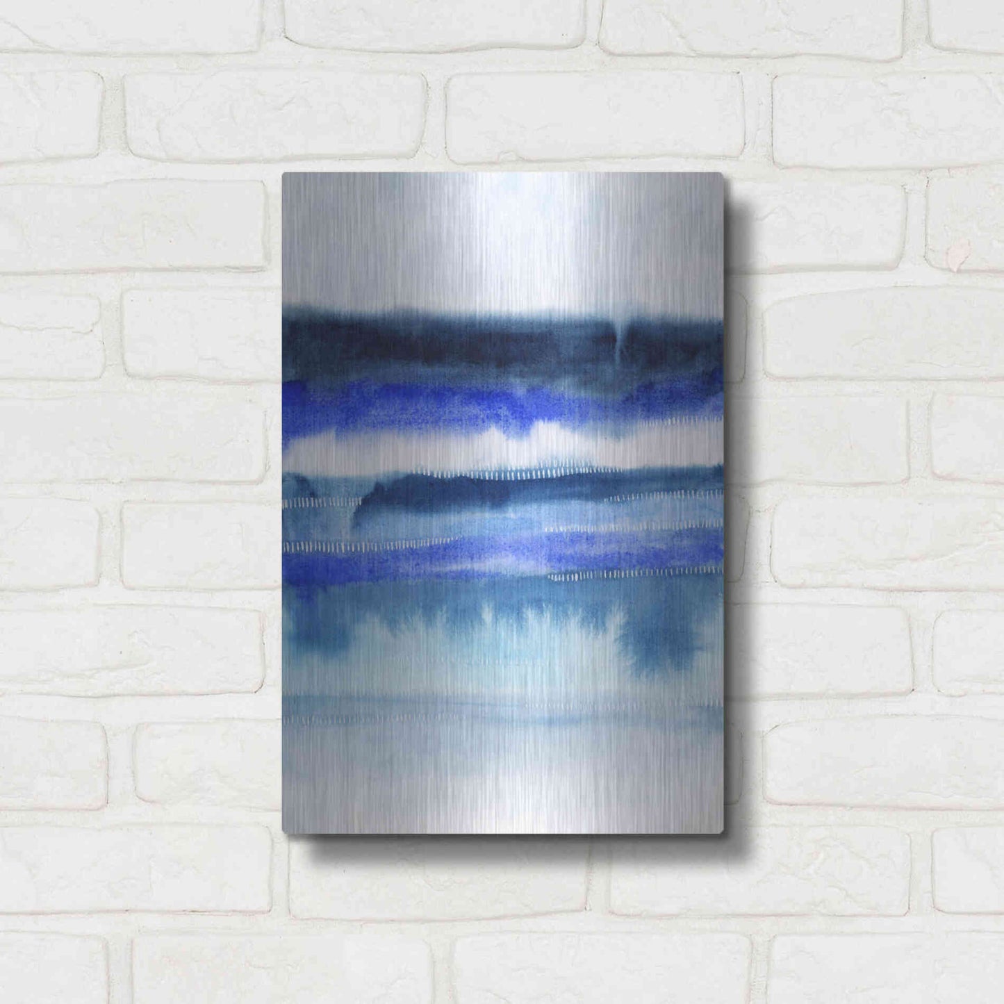 Luxe Metal Art 'Shorebreak Abstract II' by Grace Popp Metal Wall Art,12x16