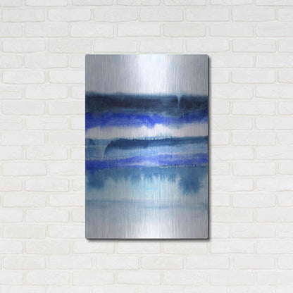 Luxe Metal Art 'Shorebreak Abstract II' by Grace Popp Metal Wall Art,24x36