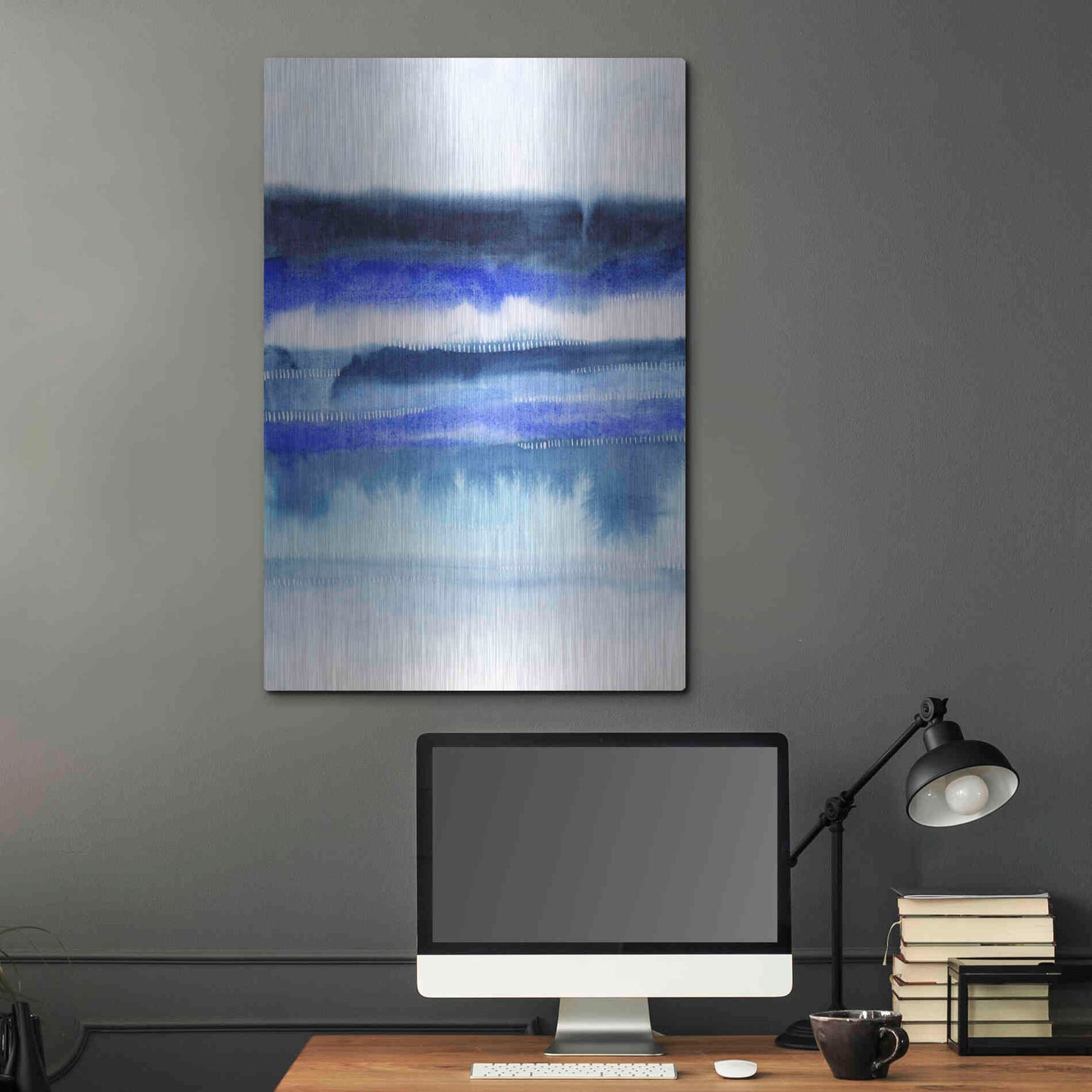 Luxe Metal Art 'Shorebreak Abstract II' by Grace Popp Metal Wall Art,24x36
