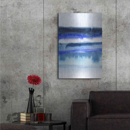 Luxe Metal Art 'Shorebreak Abstract II' by Grace Popp Metal Wall Art,24x36