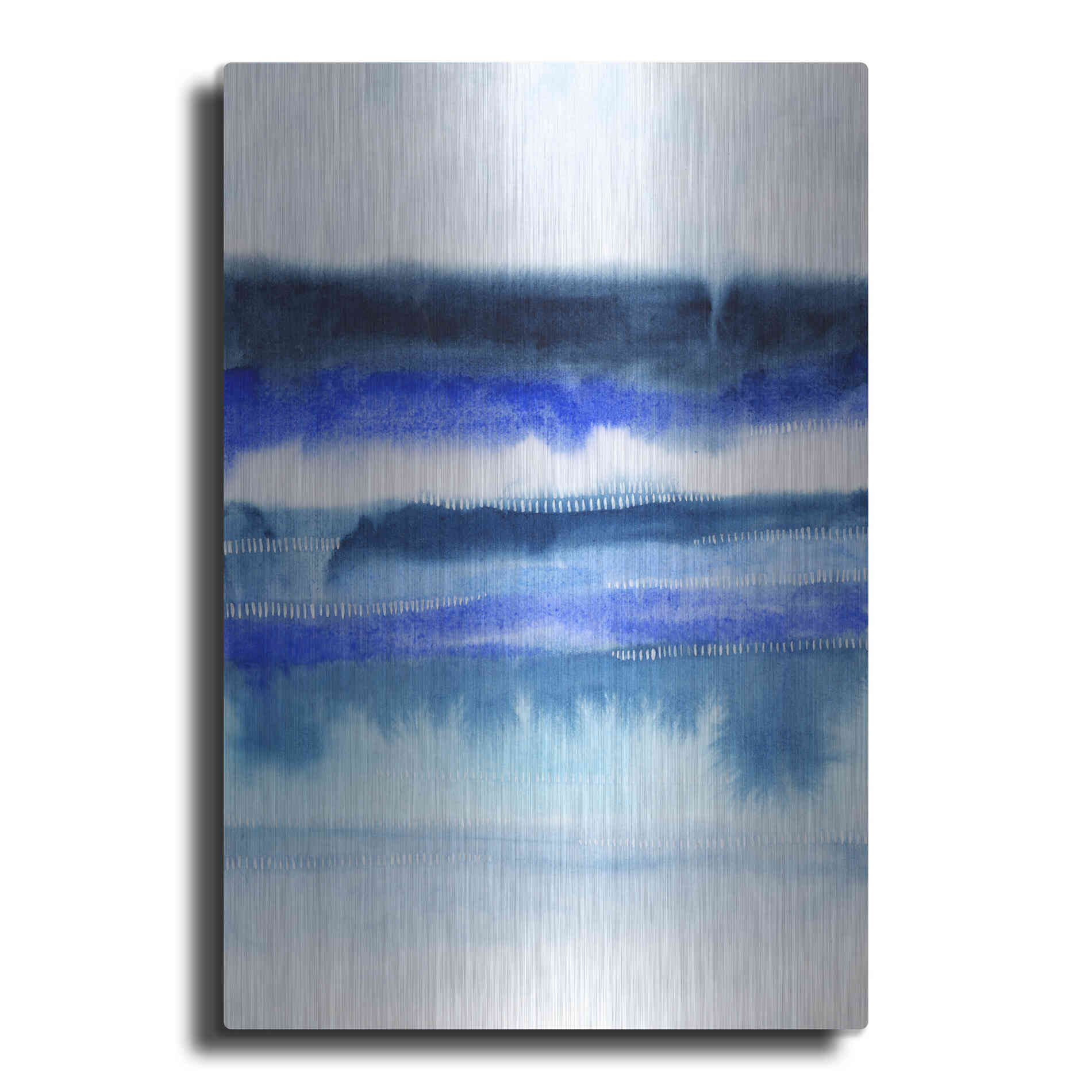 Luxe Metal Art 'Shorebreak Abstract II' by Grace Popp Metal Wall Art