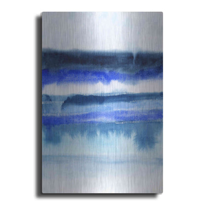 Luxe Metal Art 'Shorebreak Abstract II' by Grace Popp Metal Wall Art