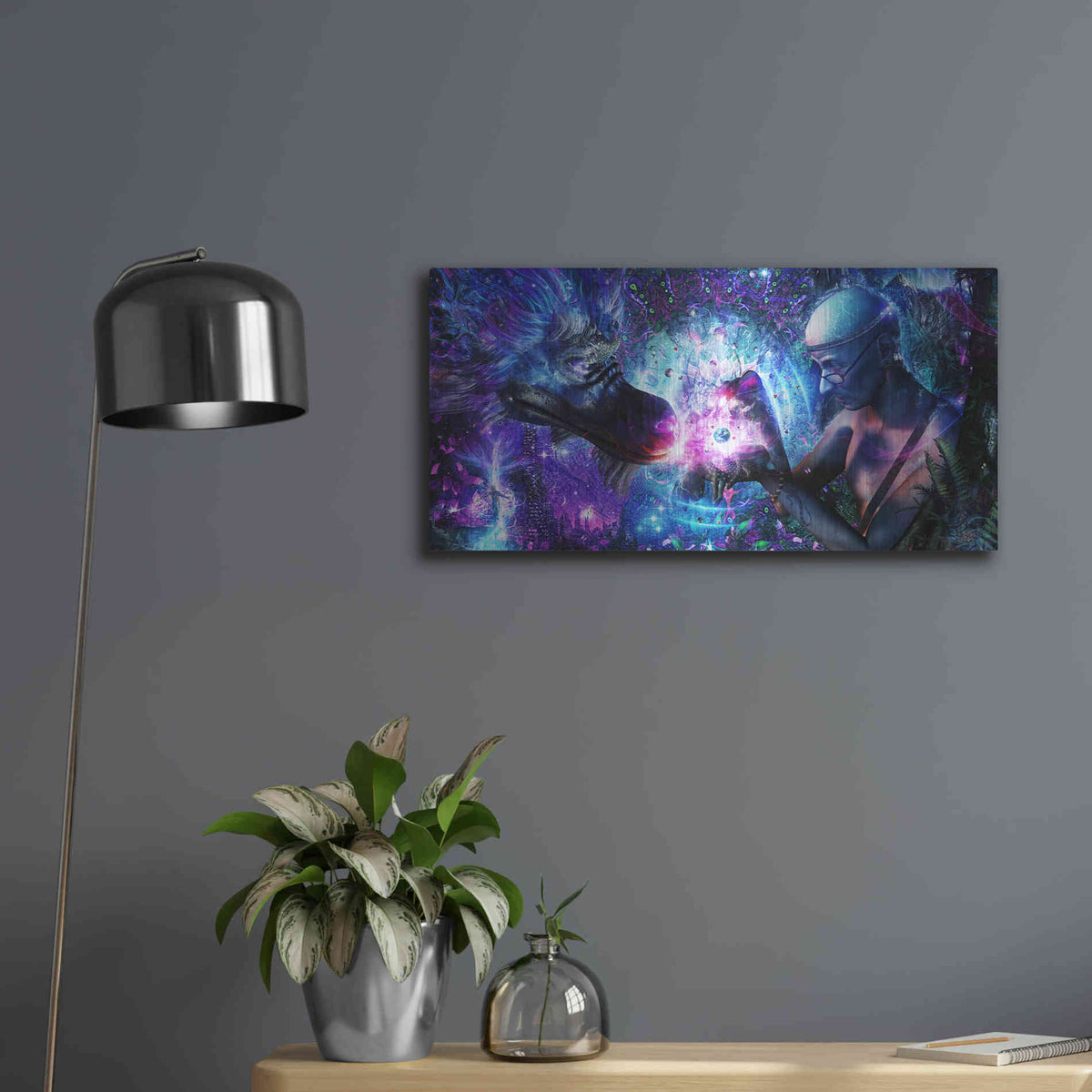 Luxe Metal Art 'A Spirit's Silent Cry' by Cameron Gray, Metal Wall Art,24x12