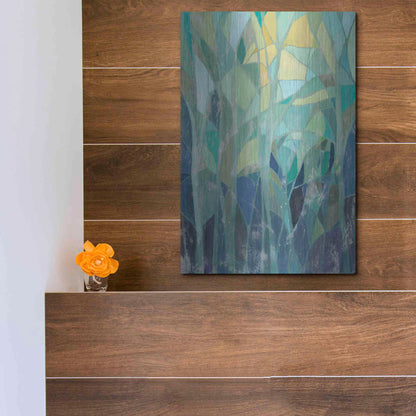 Luxe Metal Art 'Stained Glass Forest I' by Grace Popp Metal Wall Art,12x16