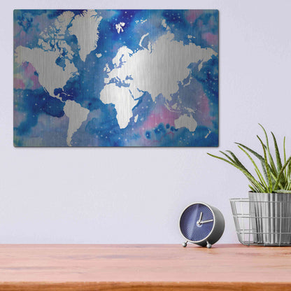 Luxe Metal Art 'Starry World' by Grace Popp Metal Wall Art,16x12