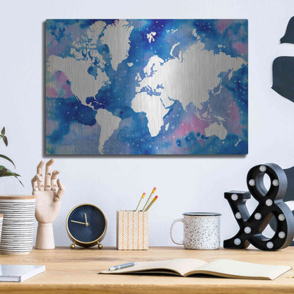 Luxe Metal Art 'Starry World' by Grace Popp Metal Wall Art,16x12