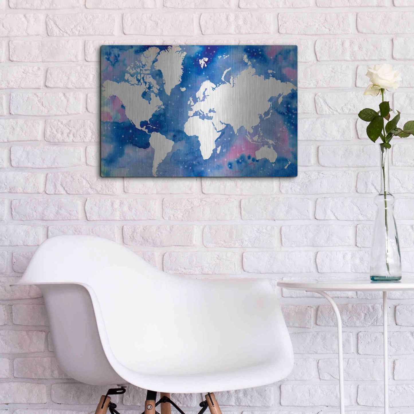 Luxe Metal Art 'Starry World' by Grace Popp Metal Wall Art,24x16