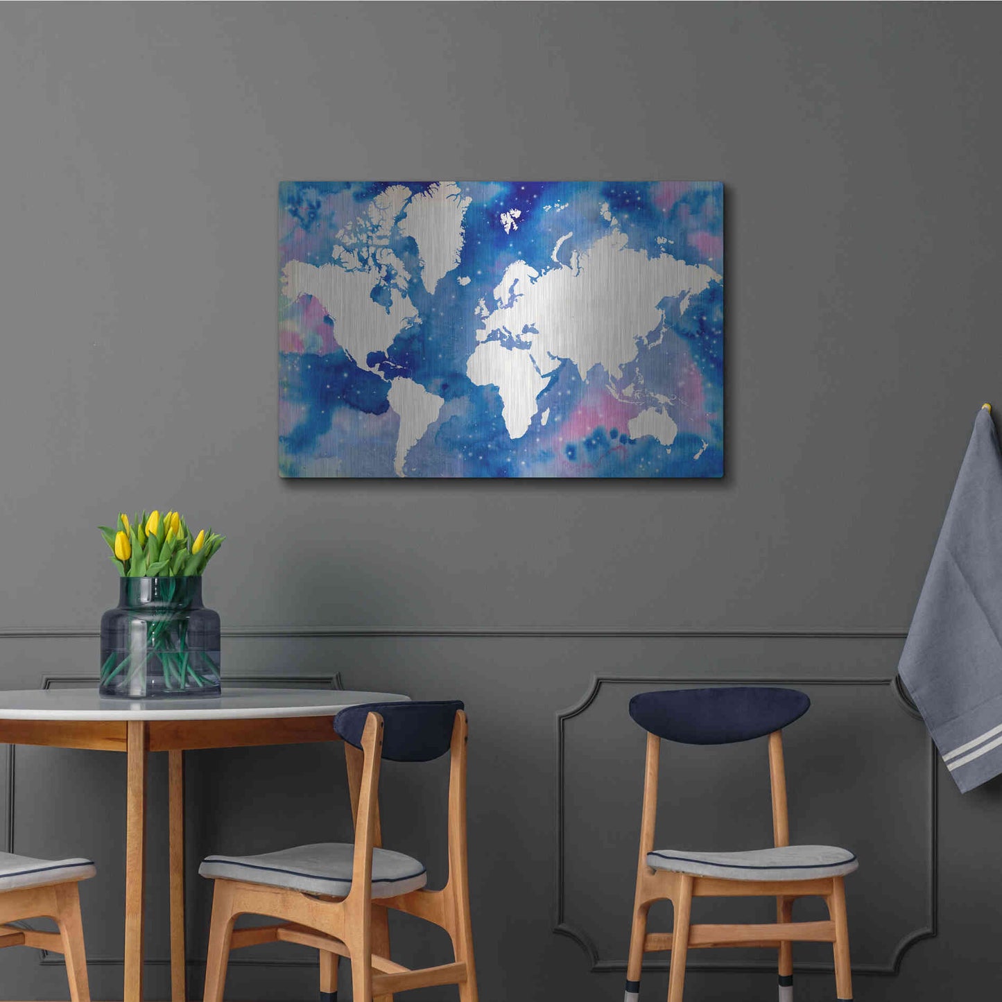 Luxe Metal Art 'Starry World' by Grace Popp Metal Wall Art,36x24