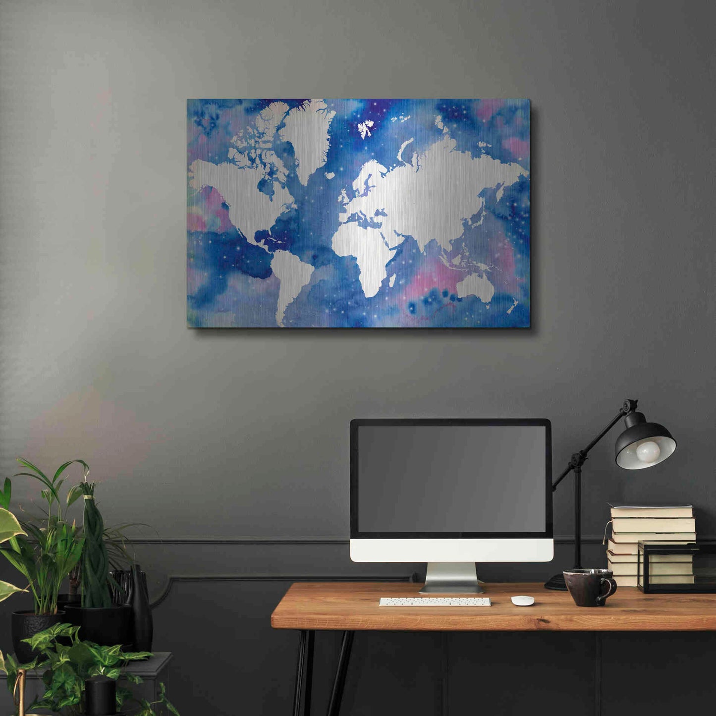Luxe Metal Art 'Starry World' by Grace Popp Metal Wall Art,36x24
