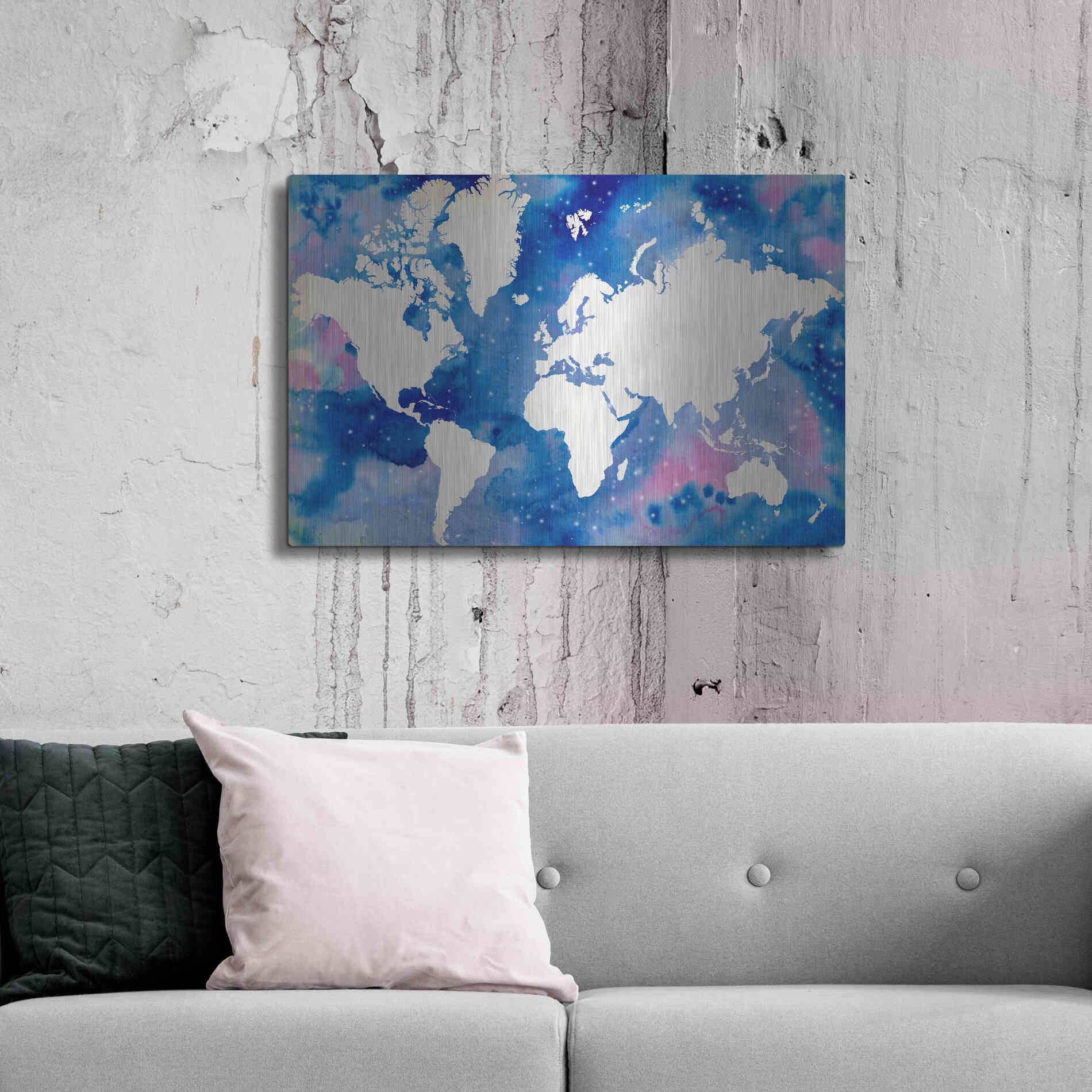 Luxe Metal Art 'Starry World' by Grace Popp Metal Wall Art,36x24