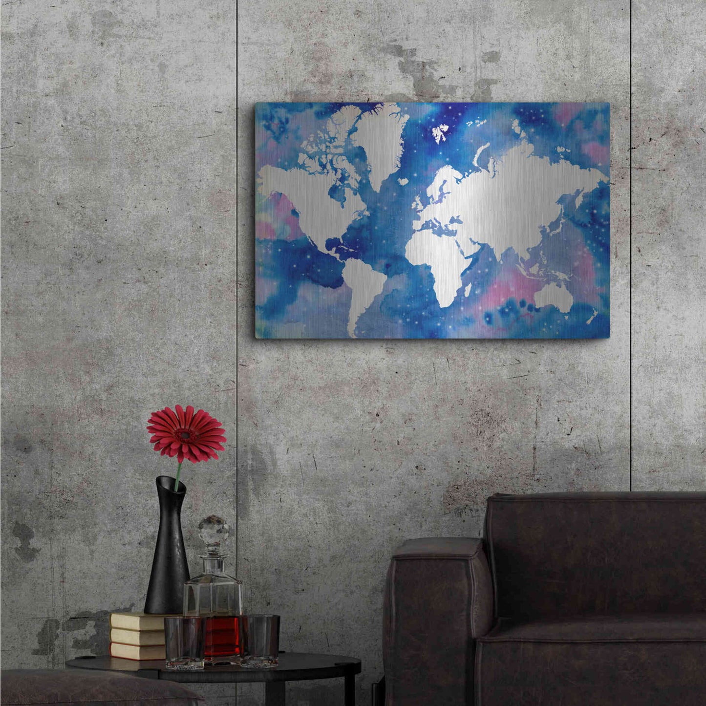 Luxe Metal Art 'Starry World' by Grace Popp Metal Wall Art,36x24