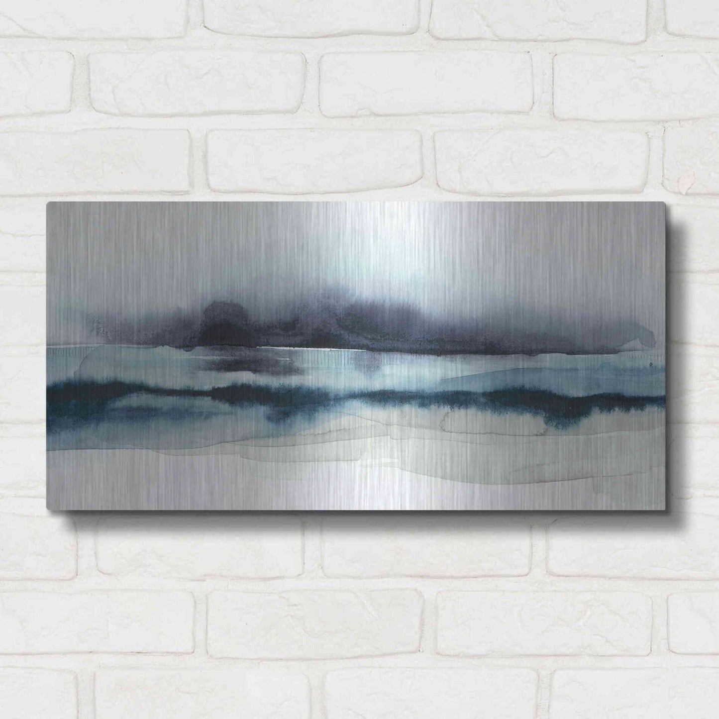 Luxe Metal Art 'Stormy Sea I' by Grace Popp Metal Wall Art,24x12