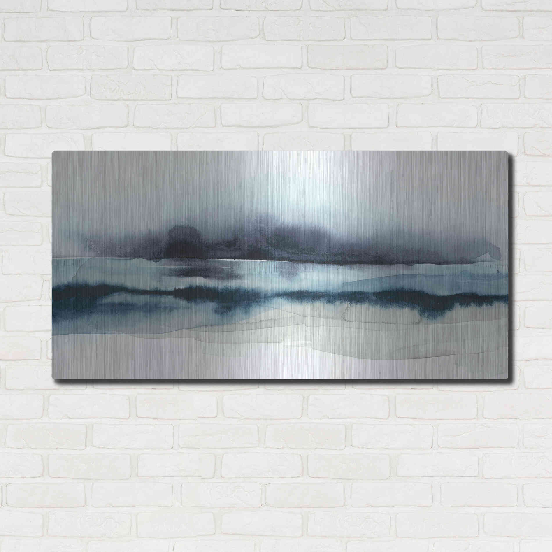 Luxe Metal Art 'Stormy Sea I' by Grace Popp Metal Wall Art,48x24