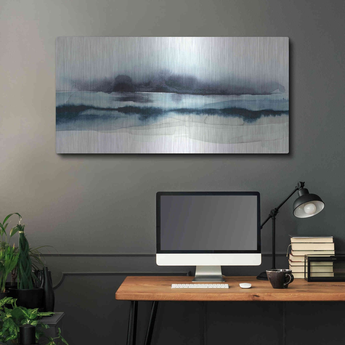 Luxe Metal Art 'Stormy Sea I' by Grace Popp Metal Wall Art,48x24