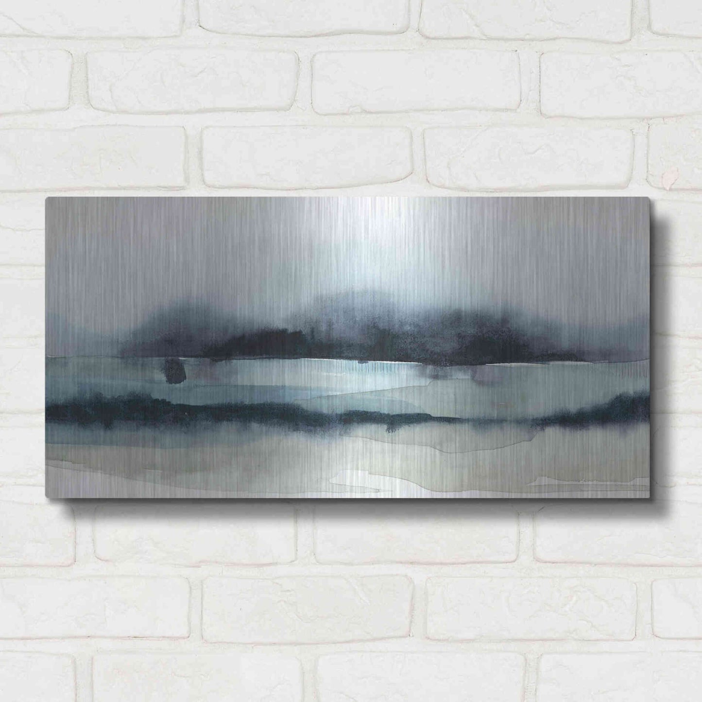 Luxe Metal Art 'Stormy Sea II' by Grace Popp Metal Wall Art,24x12