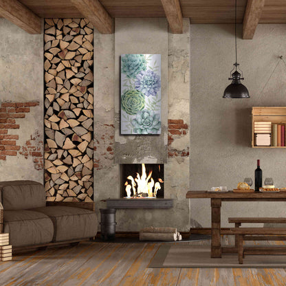 Luxe Metal Art 'Succulent Collection B' by Grace Popp Metal Wall Art,24x48