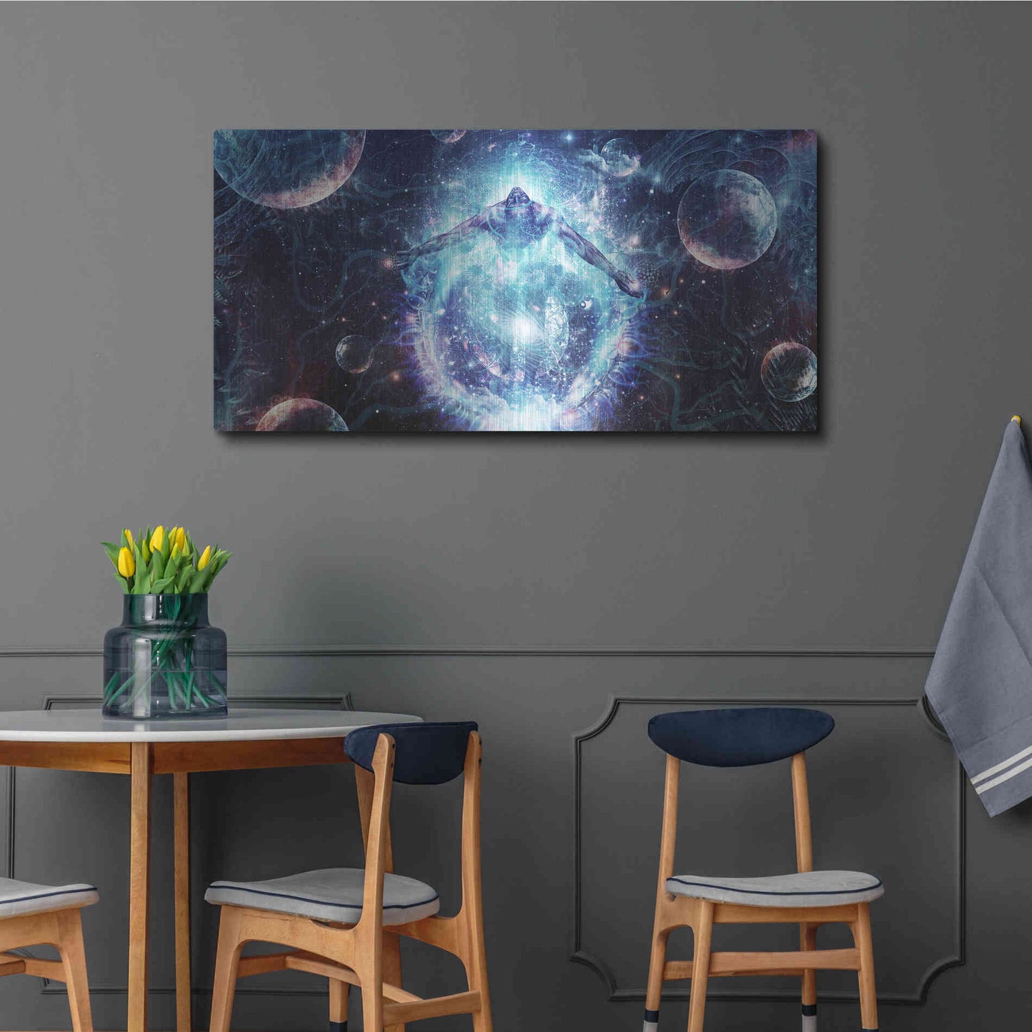 Luxe Metal Art 'All From Nothing We Become Something' by Cameron Gray, Metal Wall Art,48x24