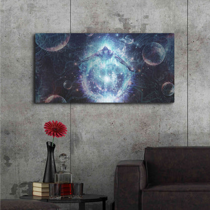 Luxe Metal Art 'All From Nothing We Become Something' by Cameron Gray, Metal Wall Art,48x24