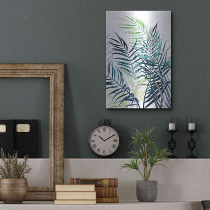 Luxe Metal Art 'Twilight Palms I' by Grace Popp Metal Wall Art,12x16