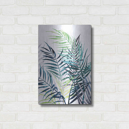 Luxe Metal Art 'Twilight Palms I' by Grace Popp Metal Wall Art,16x24