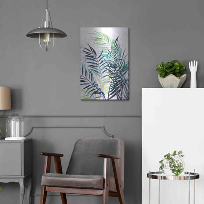 Luxe Metal Art 'Twilight Palms I' by Grace Popp Metal Wall Art,16x24